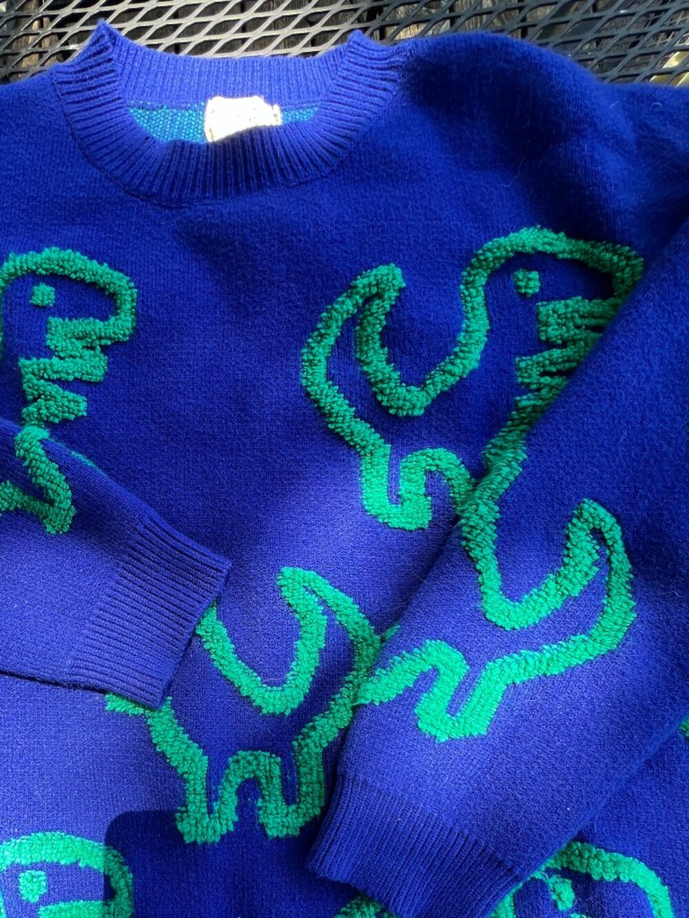 retro Dinosaur campy kitch pullover sweater womens M/L grunge